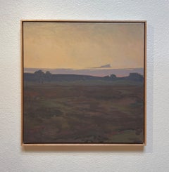 "Das Feld bei Techny" - Landschaft und Himmelslandschaft des Mittleren Westens, Acrylmalerei