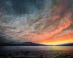 "Afterburn" (2025) von Brian Sostrom, Original-Acrylgemälde, brillanter Sonnenuntergang
