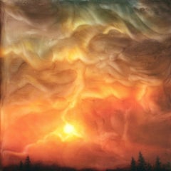 "Finally" - Contemporary Sun and Clouds Landscape Acrylic Painting, 2026