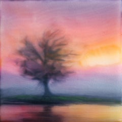"Mystic 2" - Contemporary Solitary Tree Landscape Acrylic Painting, 2026