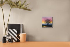 "Mystic 3" - Contemporary Tree and Sky Landscape Acrylic Painting, 2026