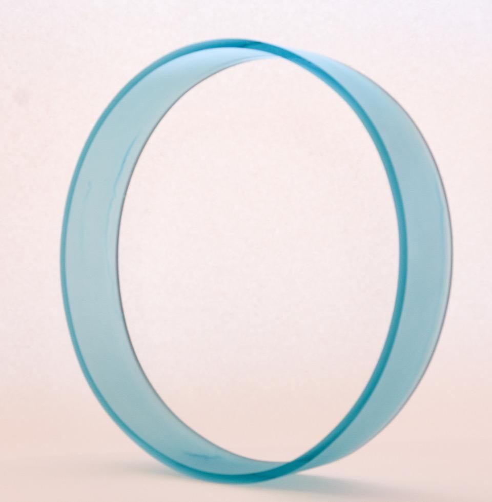 Brian Usher Abstract Sculpture - Turquoise Circle
