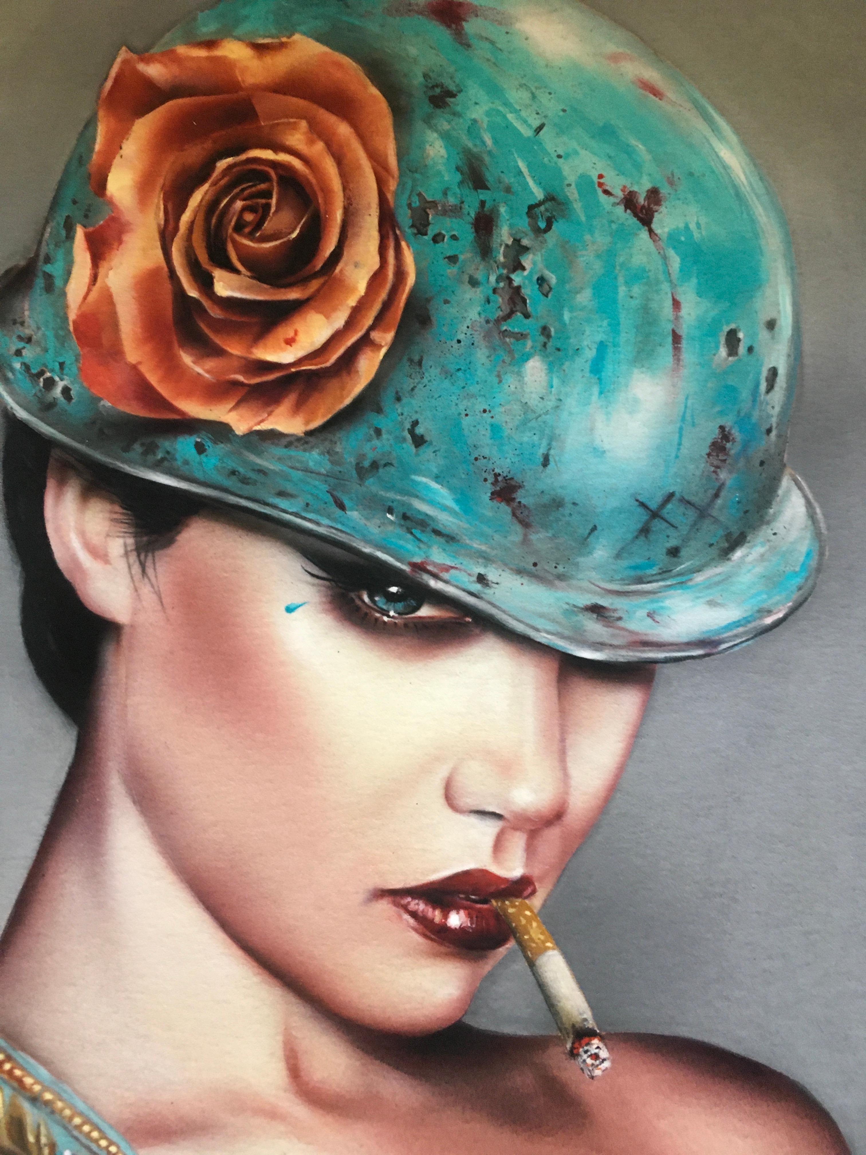 « El Champion », édition limitée, impression pigmentaire d'art - Print de Brian Viveros