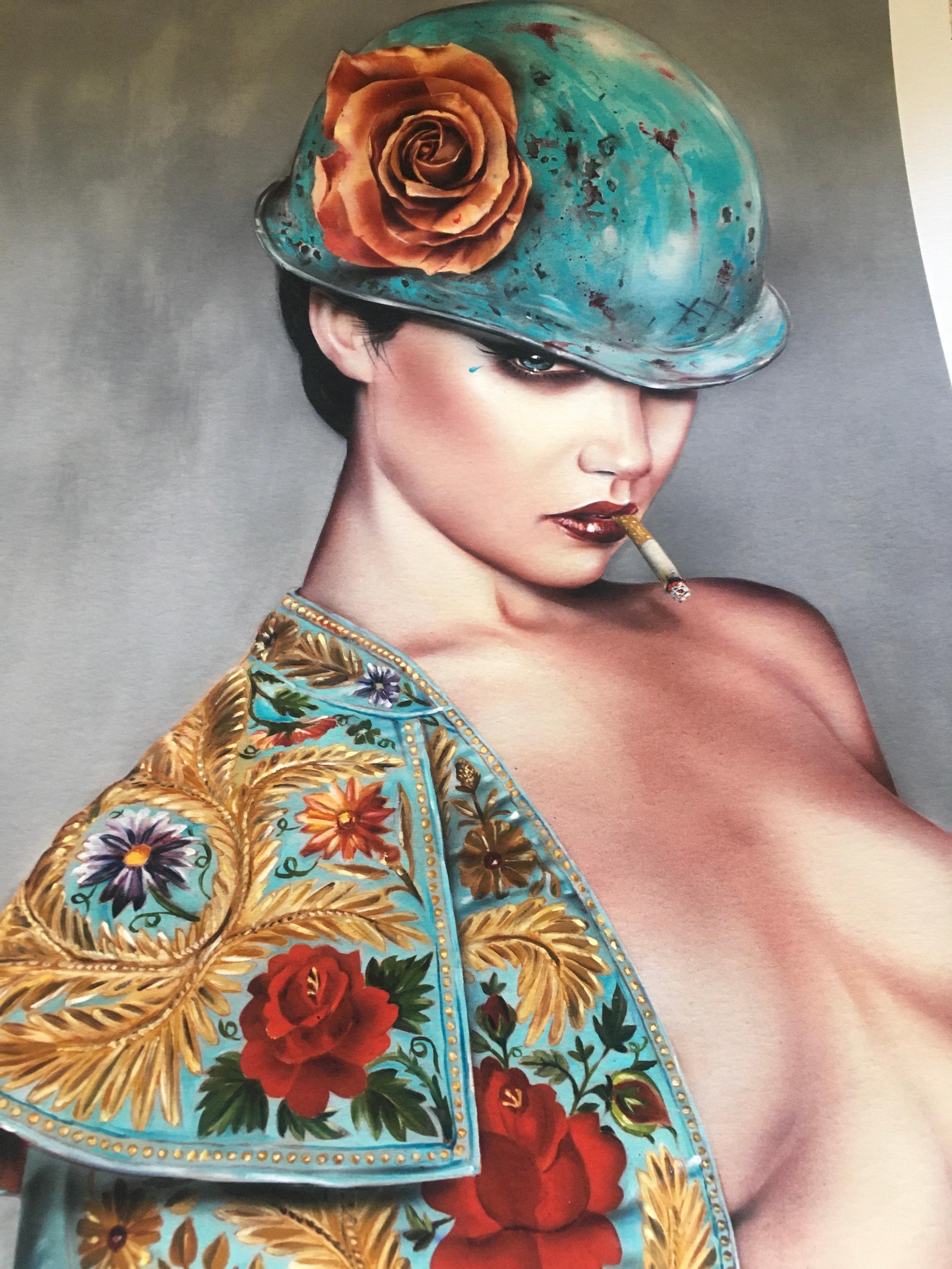 « El Champion », édition limitée, impression pigmentaire d'art - Pop Art Print par Brian Viveros
