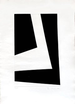 Vintage Untitled Hard Edge Minimalist Etching (Geometric Abstraction) from the 1960s