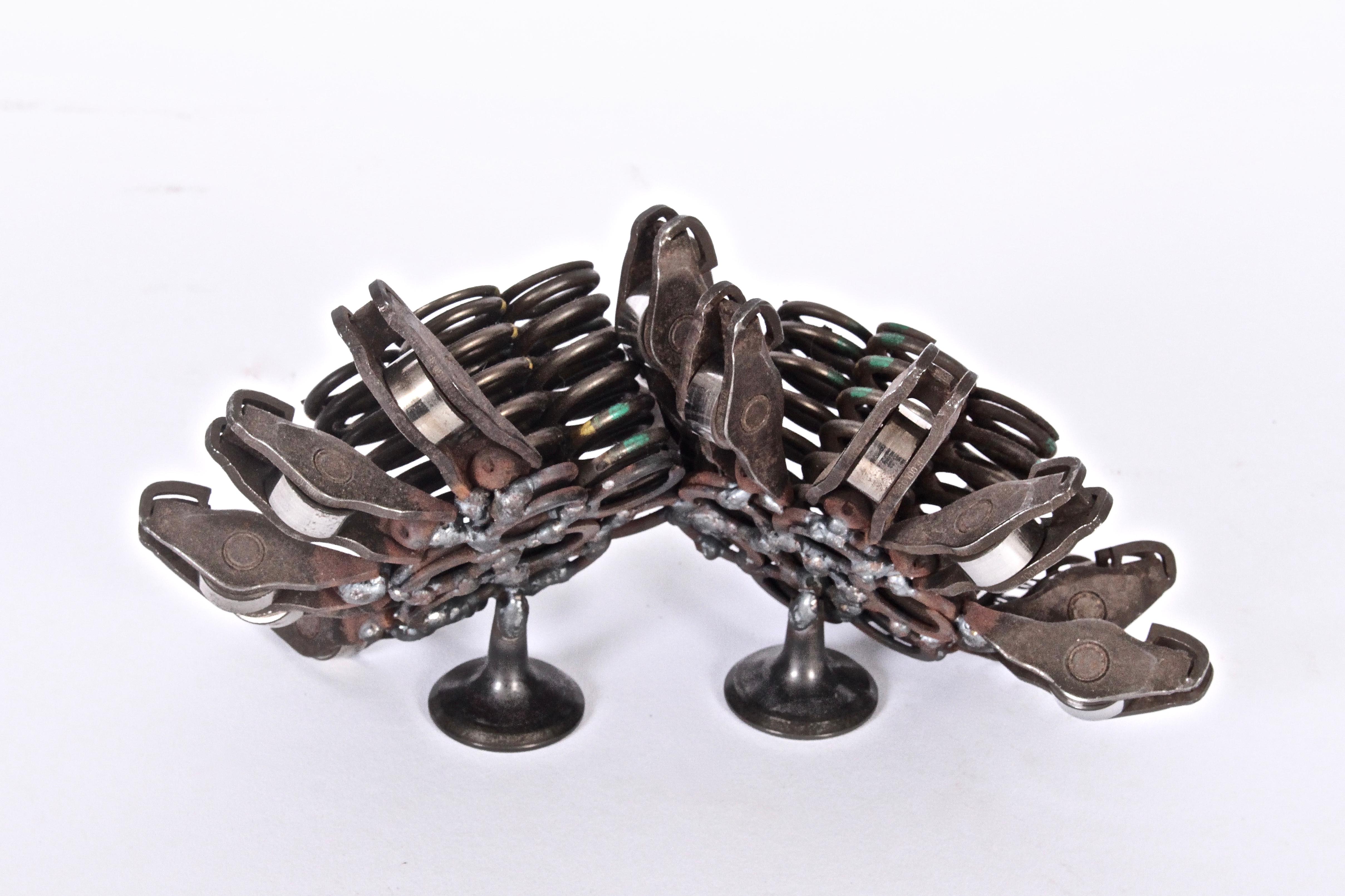 American Brian Watters Automotive Assemblage Welded Metal Table Sculpture, circa 2010