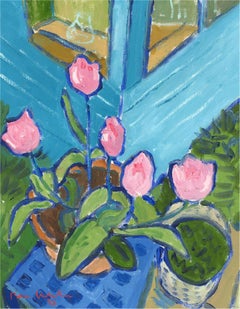 Vintage Brian William - 2021 Oil, First of this Year, Tulips