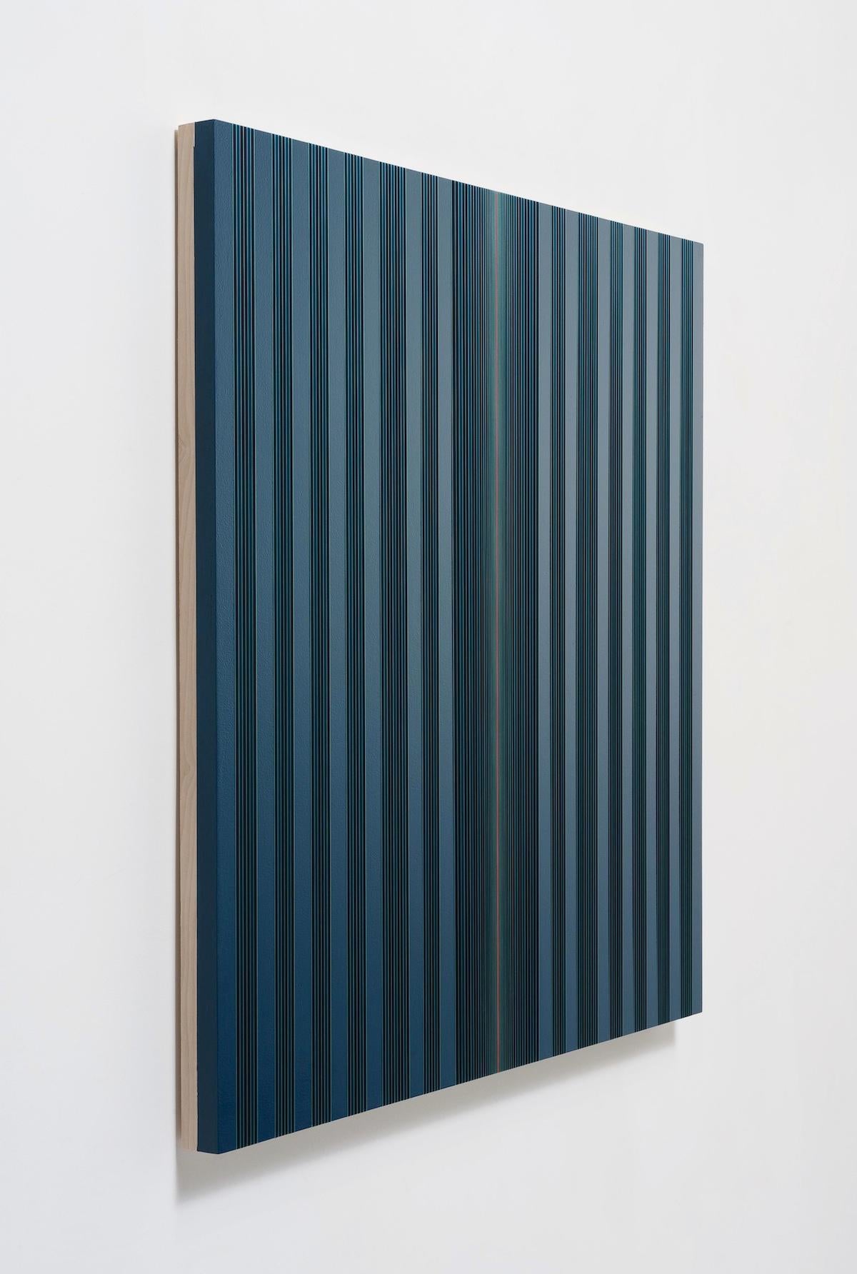 Untitled (Thread Blue) - Painting by Brian Wills