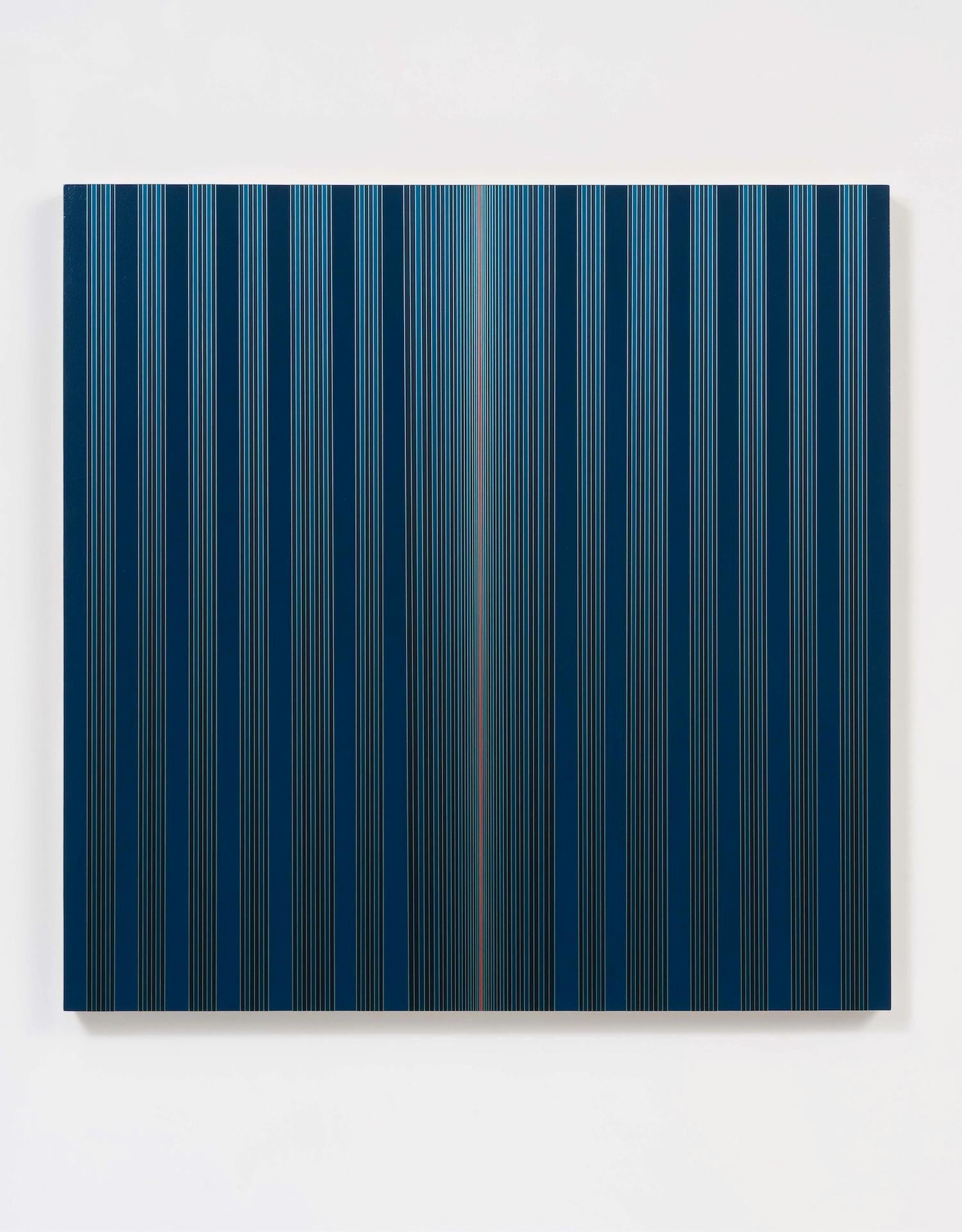 Brian Wills Abstract Painting - Untitled (Thread Blue)