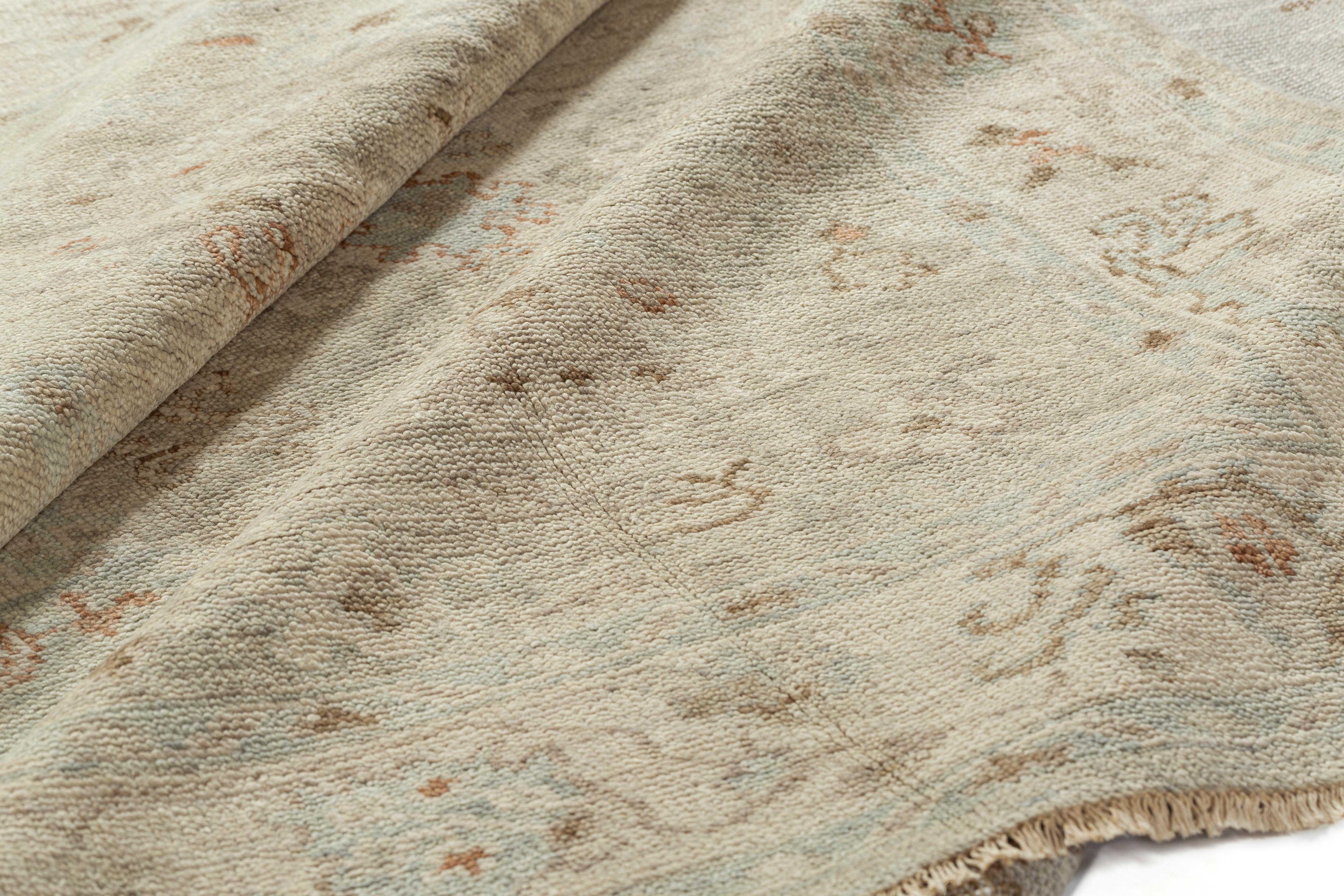 Other Briana Bone 8x10, Bordered Rugs, Traditional, Vintage, Beiges, Greys, Neutrals