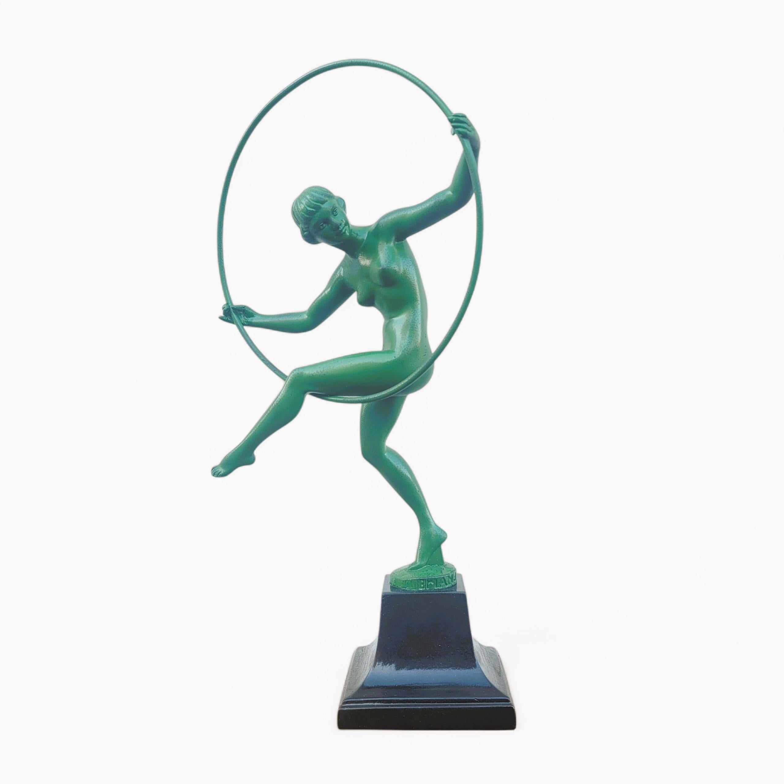 Briand, Hoop Dancer, Art Deco Sculpture, 20th Century