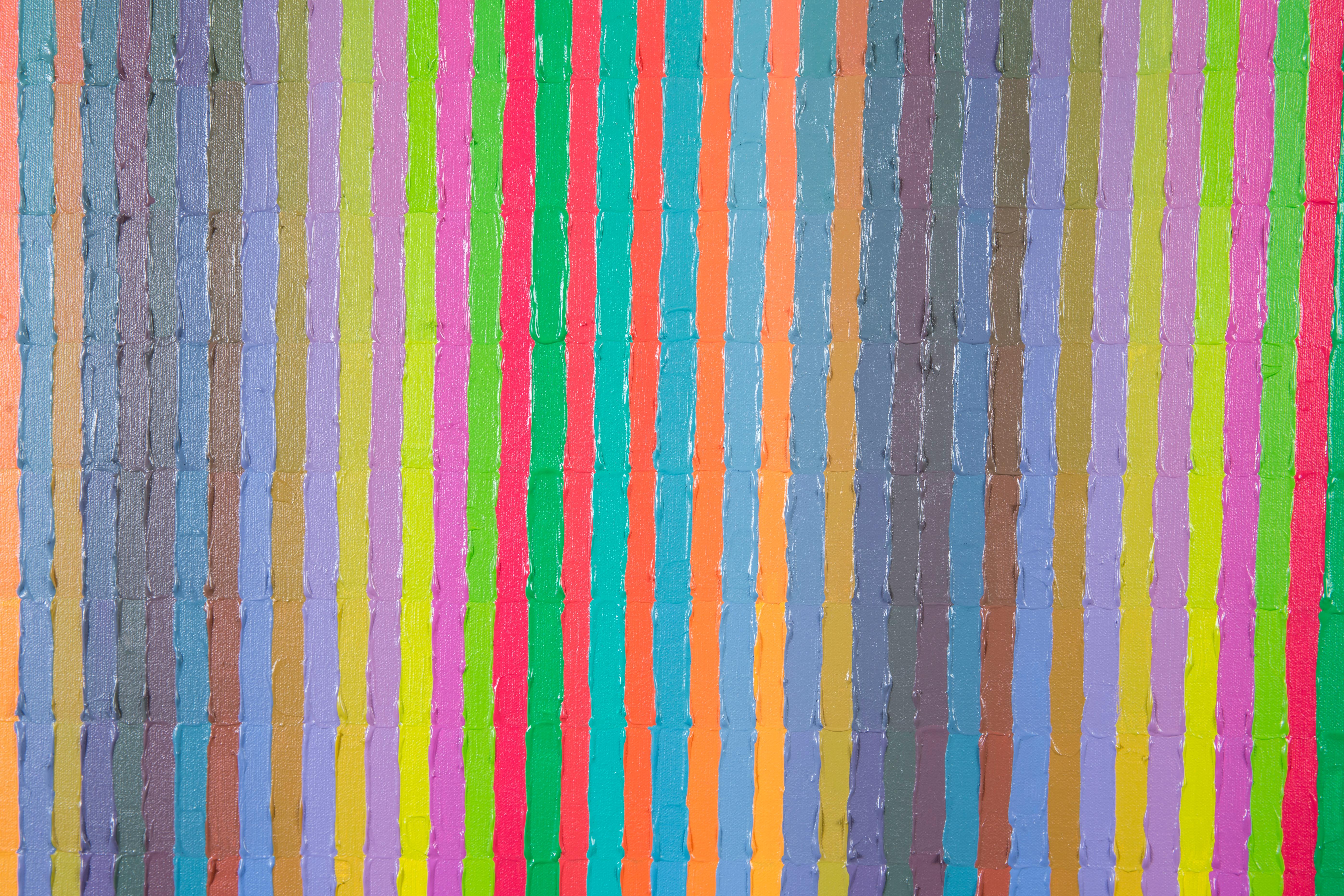 Polarity Veil - Colorful Painting, Interpretation of Sheet Music, Grid Shadow 3
