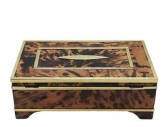 Briar and Brass Jewellery Box, Italy 1950s