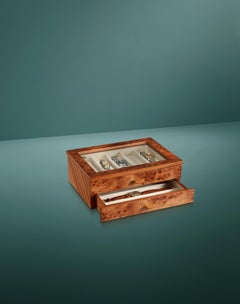 Boîte de neuf montres Briar avec détails en cuir