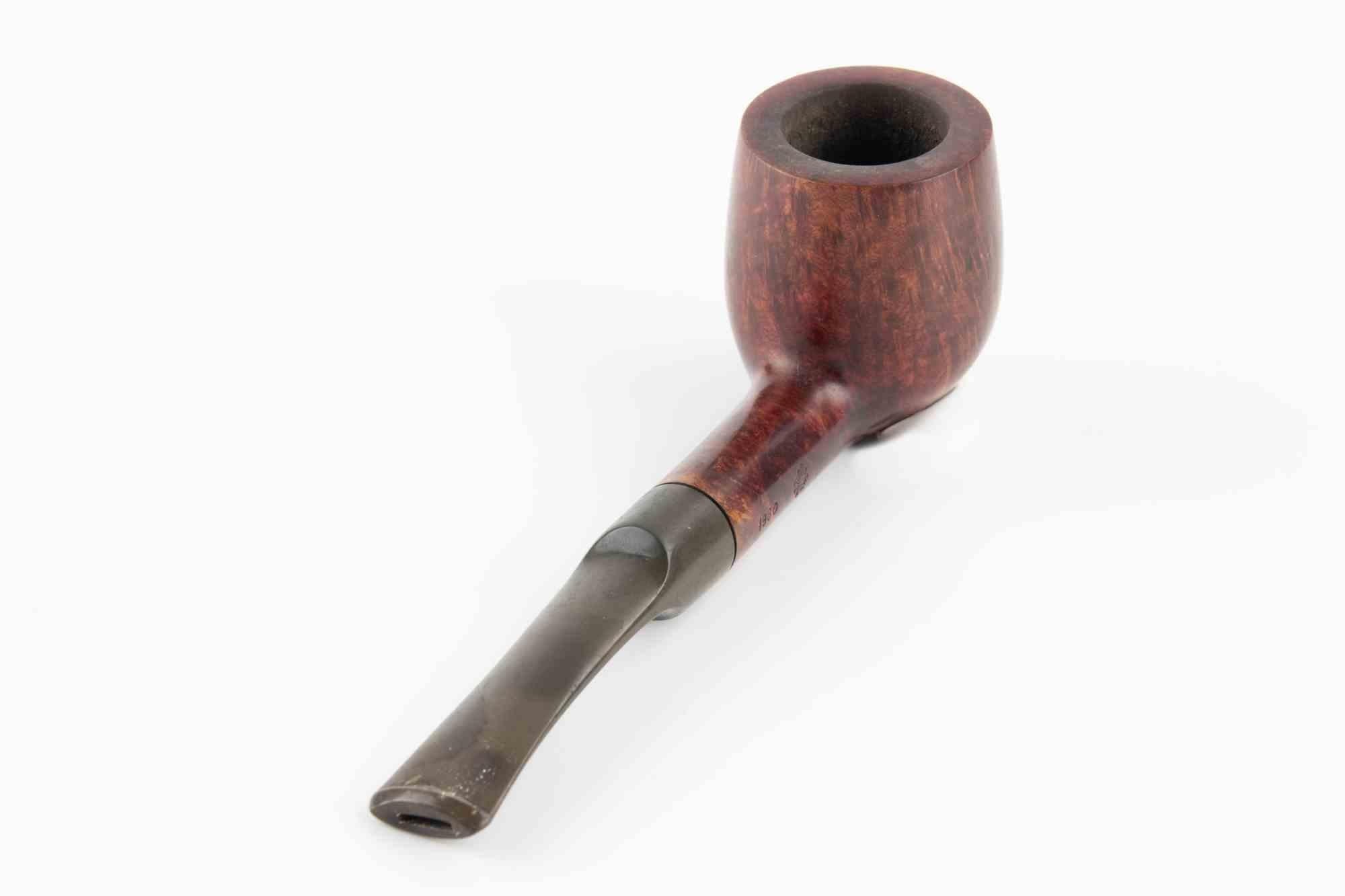 Européen Pipe à fumer en bruyère, forme billard droite, estampillée 