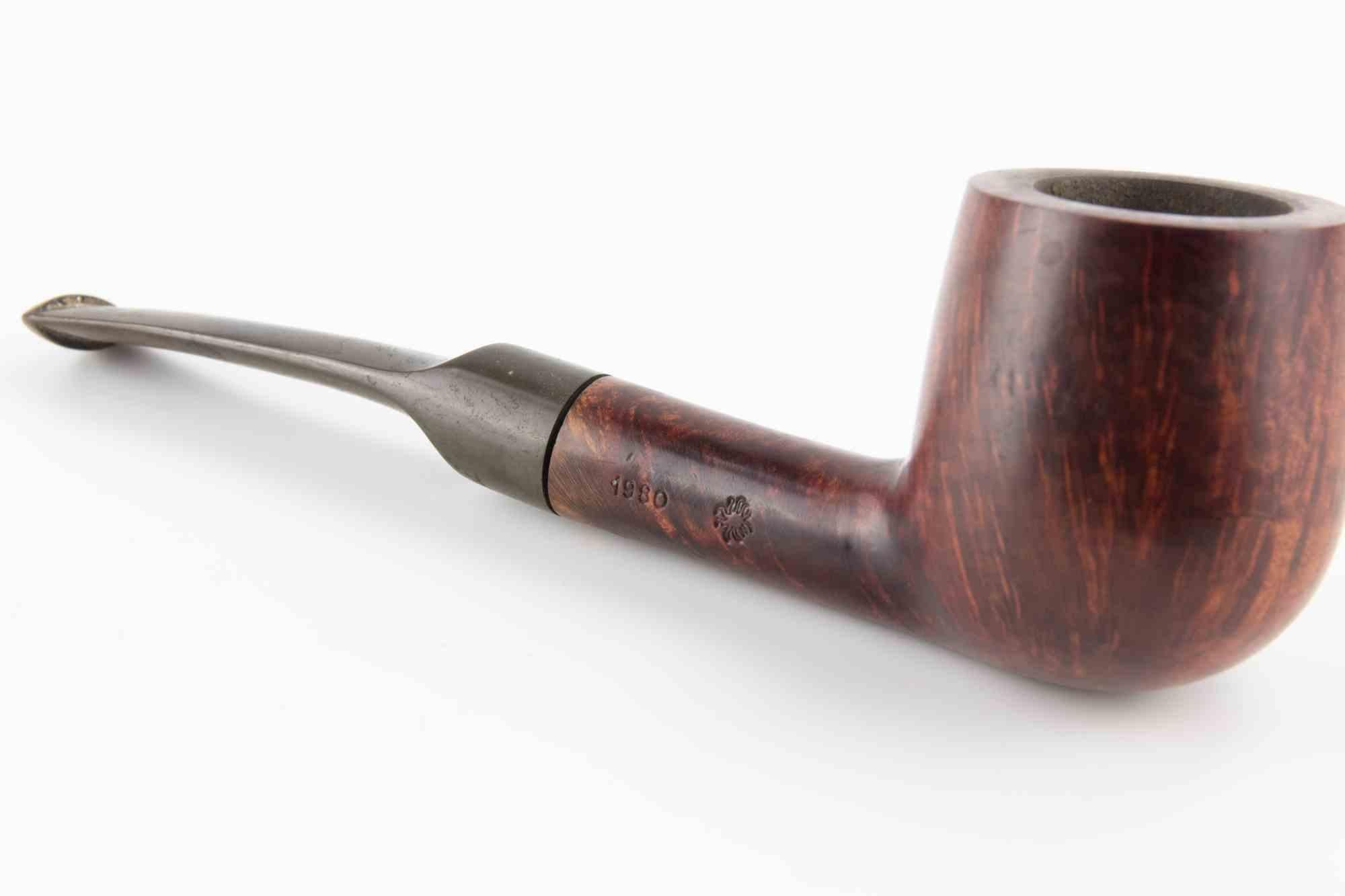 Pipe à fumer en bruyère, forme billard droite, estampillée 