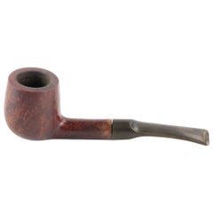 Pipe à fumer en bruyère, forme billard droite, estampillée "1980".