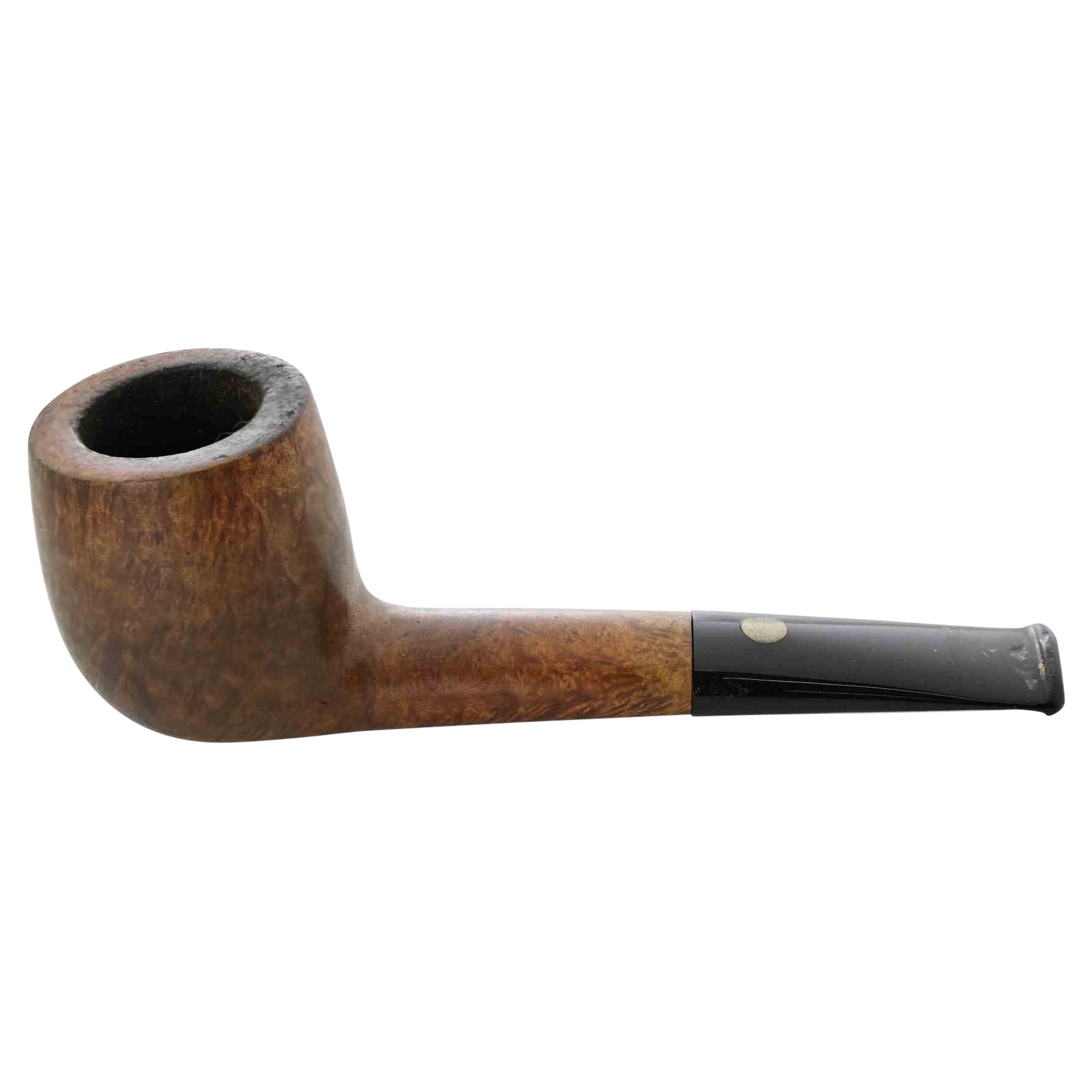 Pipe à fumer en bruyère avec tige en Silver Dot Dot, milieu du 20e siècle.