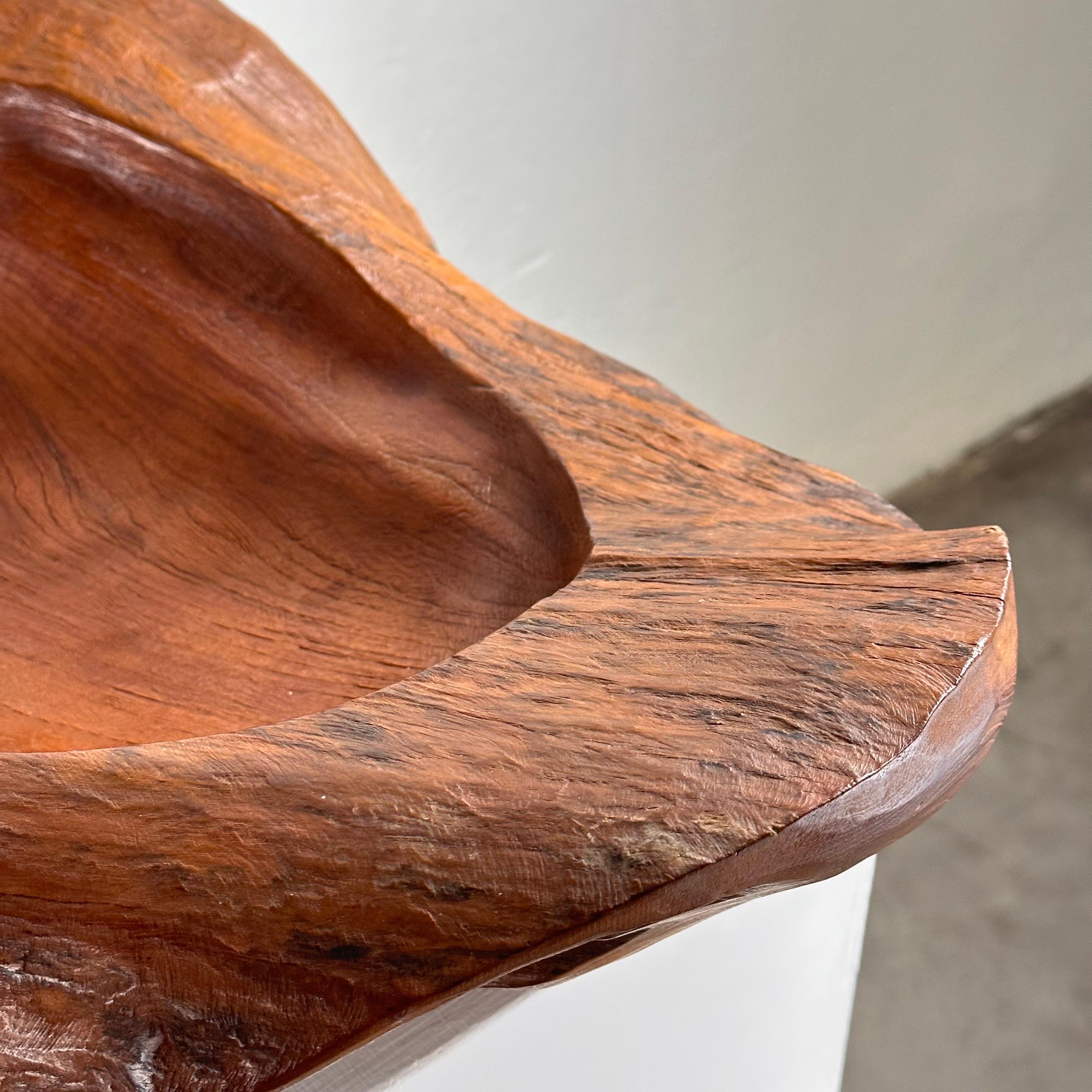 Briar Wood Live Edge Carved Bowl/Centerpiece, Italy, Unique Piece, 1960s  For Sale 7