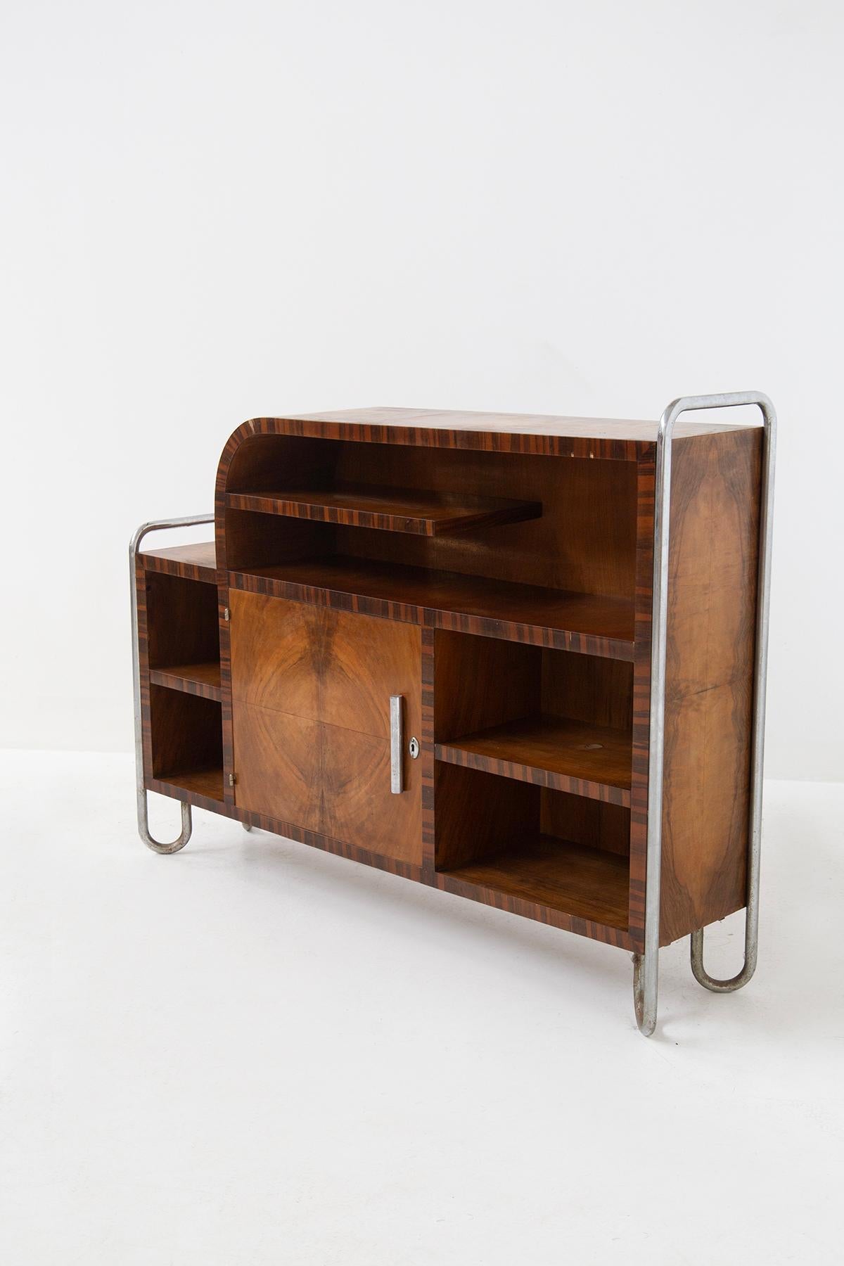 Mid-20th Century Bauhaus Briar Wood Sideboard in Hynek Gottwald style in vendita