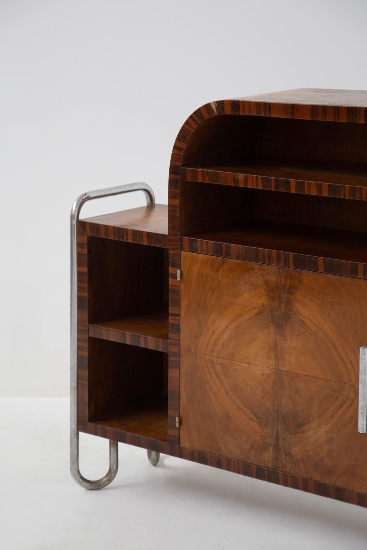 Ferro Bauhaus Briar Wood Sideboard in Hynek Gottwald style in vendita