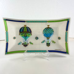 Briard Fancy Free Montgolfier Balloon Opal Glass Platter