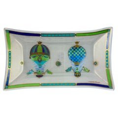 Briard Fancy Free Montgolfier Balloon Opal Glass Platter