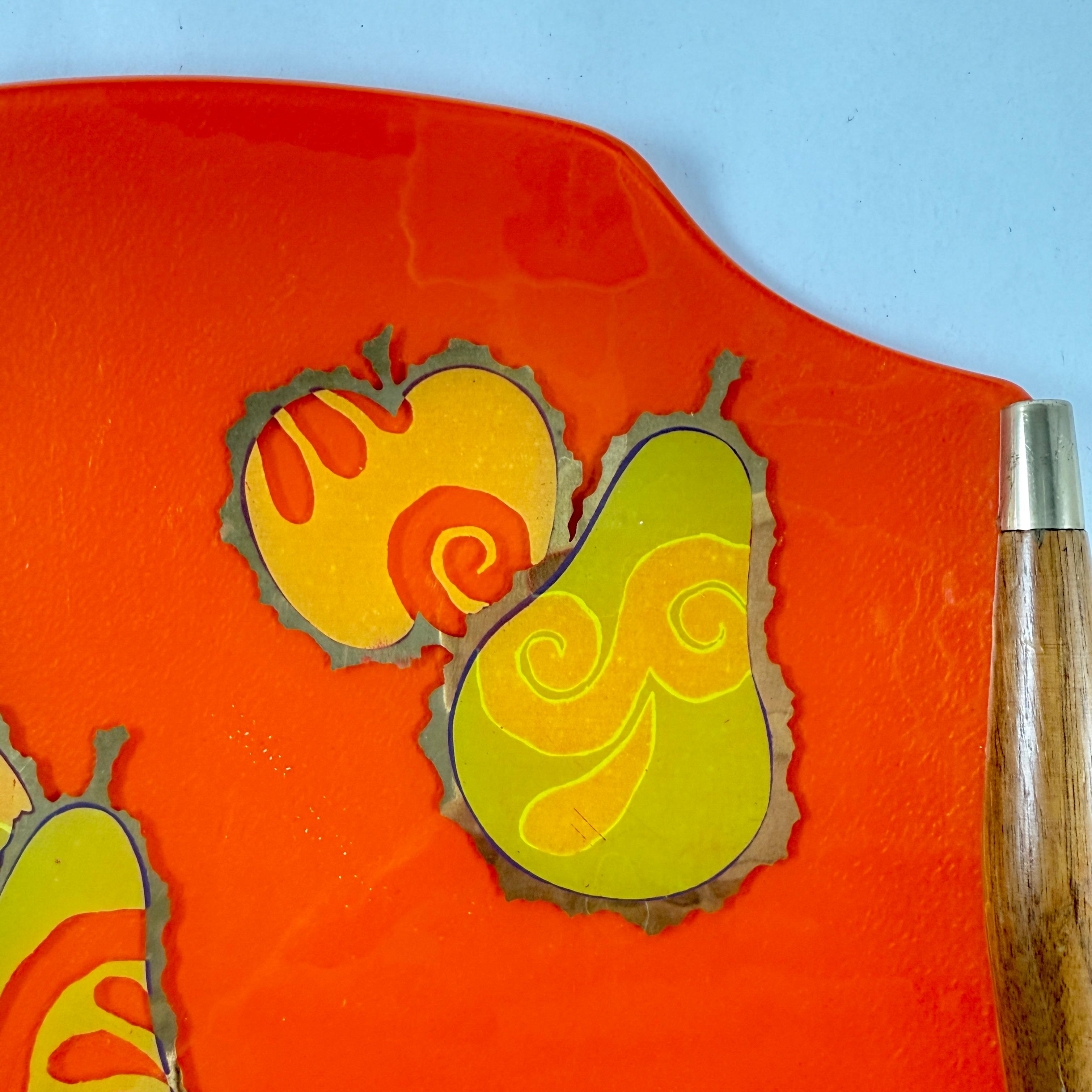 Briard Plateau à fruits en verre et Wood Wood, 1964 en vente 2