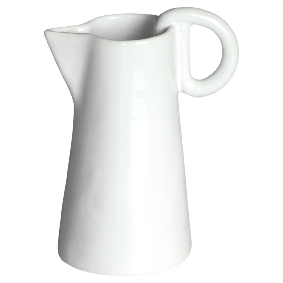 white ceramic pottery pot, immersion glazed For Sale