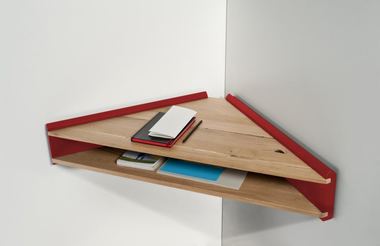 Briccola-ge-Minimalist Hanging Corner Desk and Shelf in Briccola-ge-Minimalist Hanging Corner Desk and Shelf in