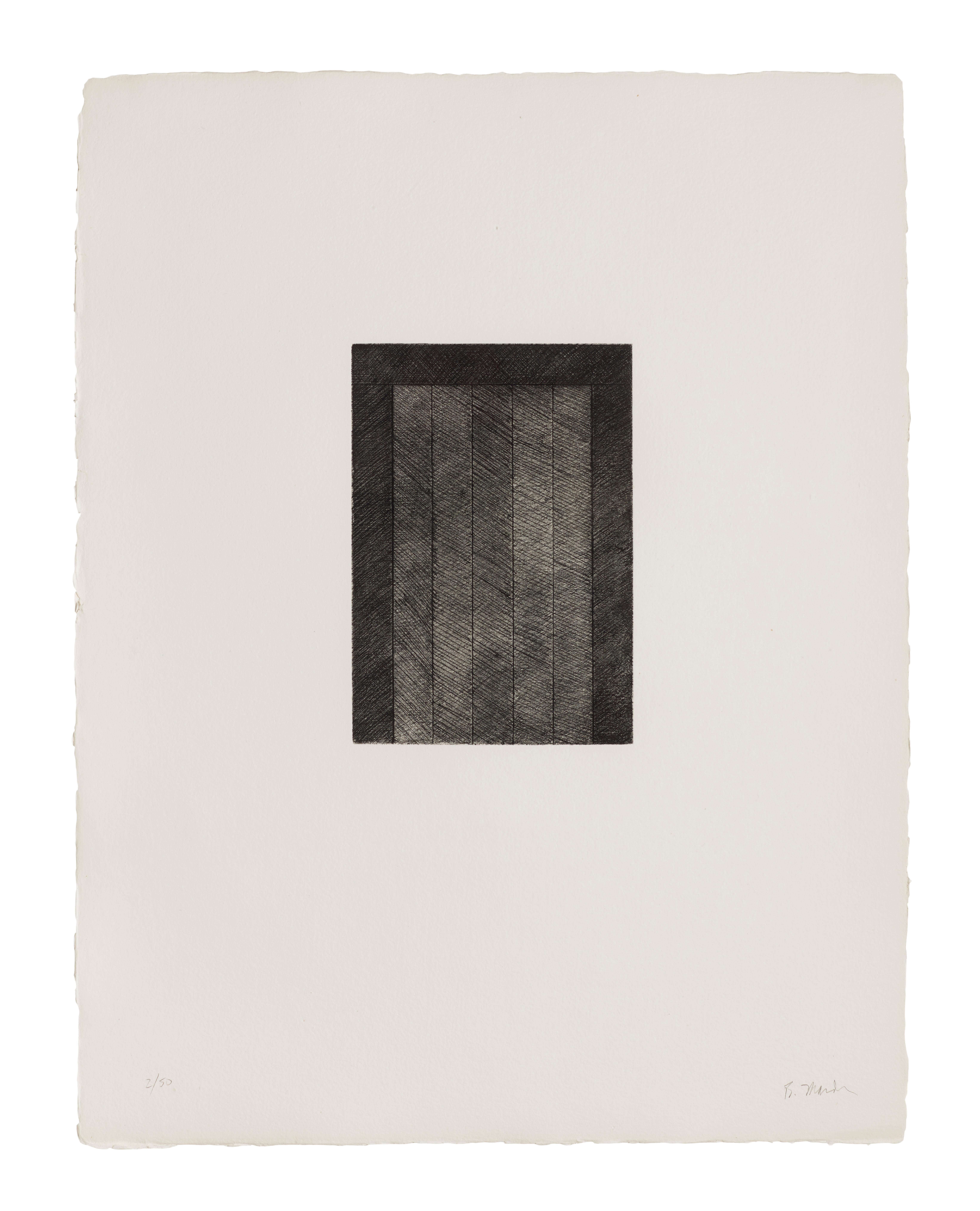 Brice Marden Abstract Print - 12 Views for Caroline Tatyana: one plate (H)
