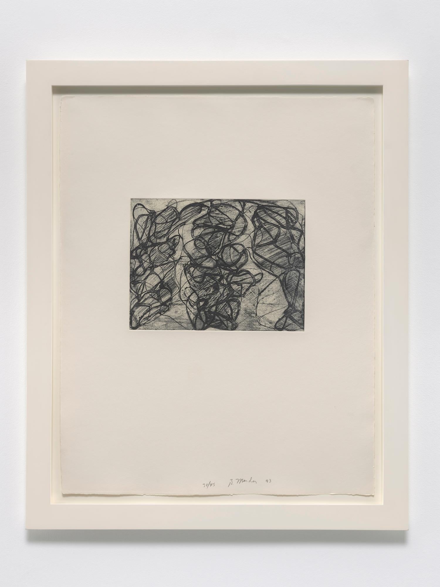 After Botticelli 5 - Contemporary Print by Brice Marden