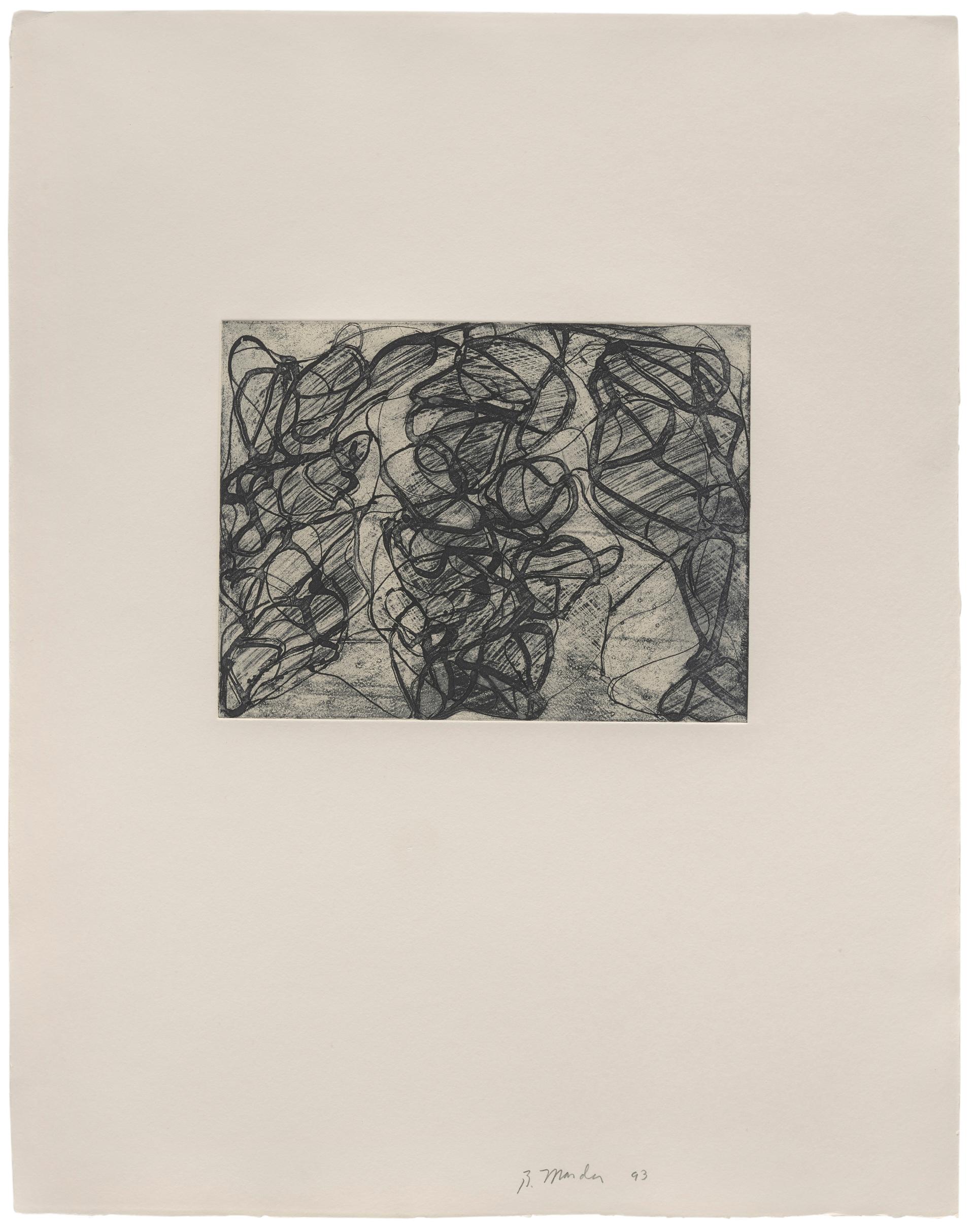Brice Marden Abstract Print - After Botticelli 5