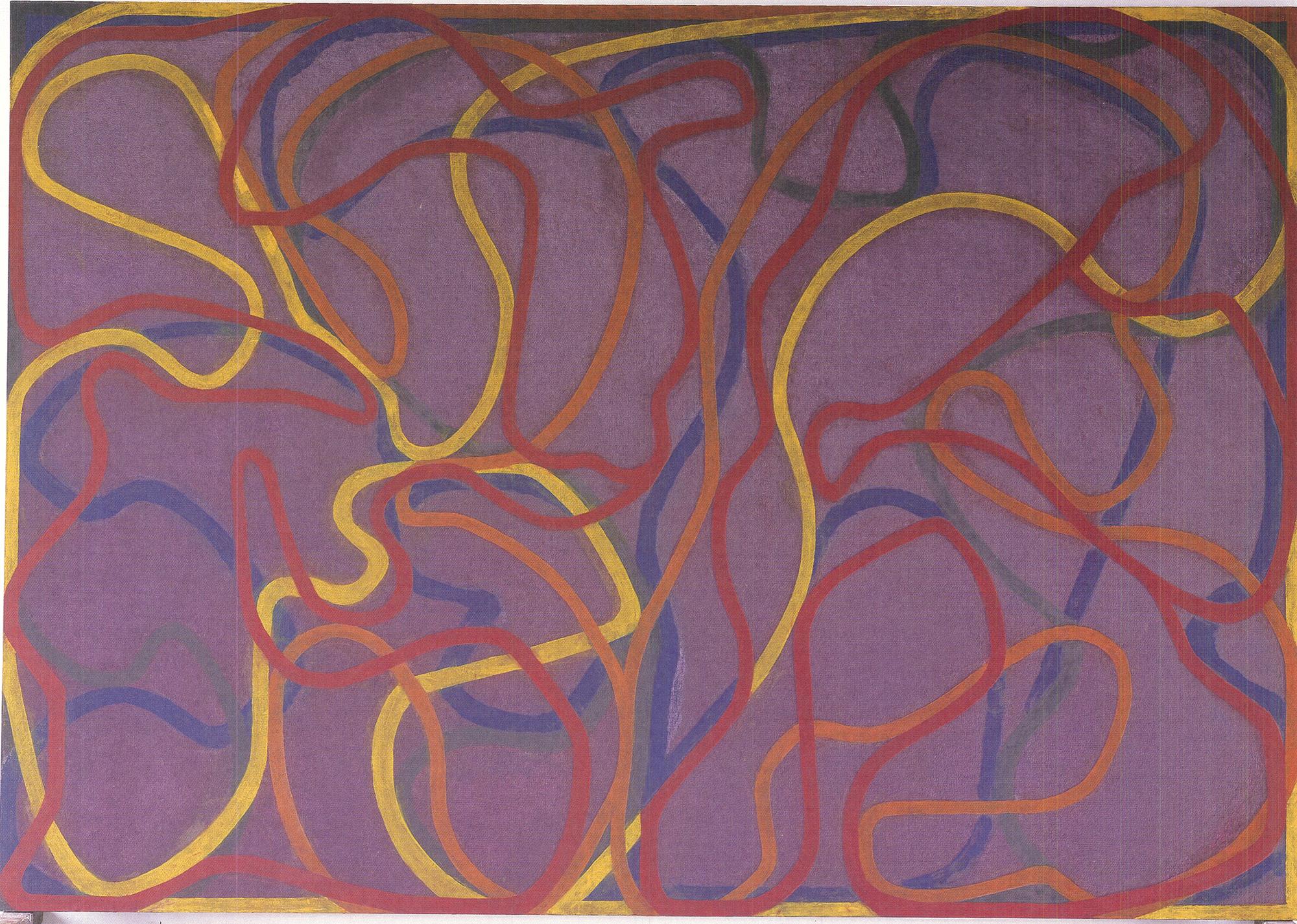 Original exhibition poster for Brice Marden at Matthew Marks Gallery in 2002. Hand signed in ballpoint pen by Marden.