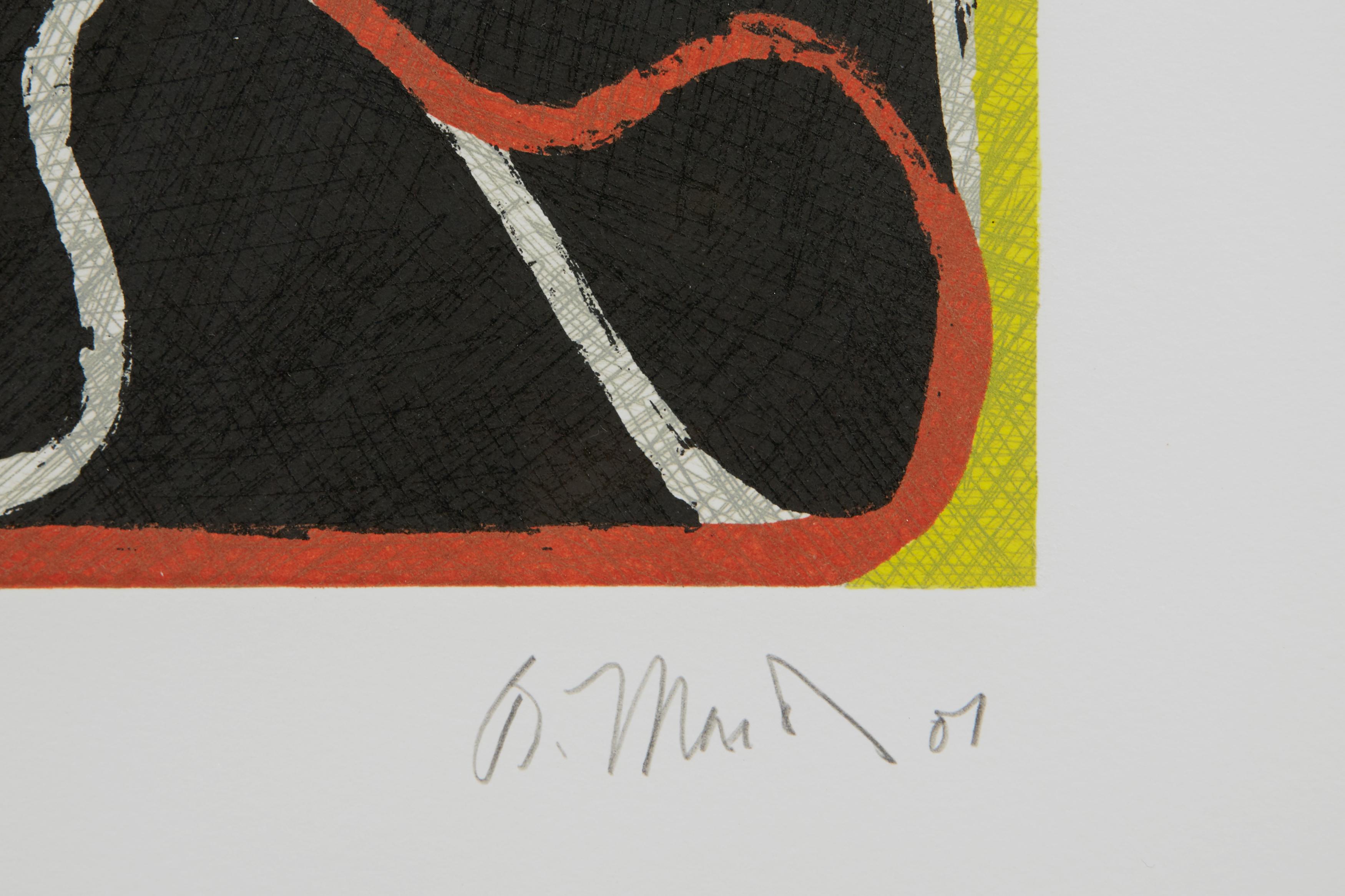 Beyond Eagles Mere 2 - Black Abstract Print by Brice Marden