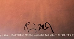Brice Marden's studio Poster (Hand signed by Brice Marden), photo by Nan Goldin
