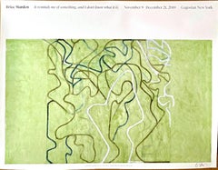 Elevation Exhibition Poster (Hand signiert von Brice Marden) erworben 24" x 34,75"