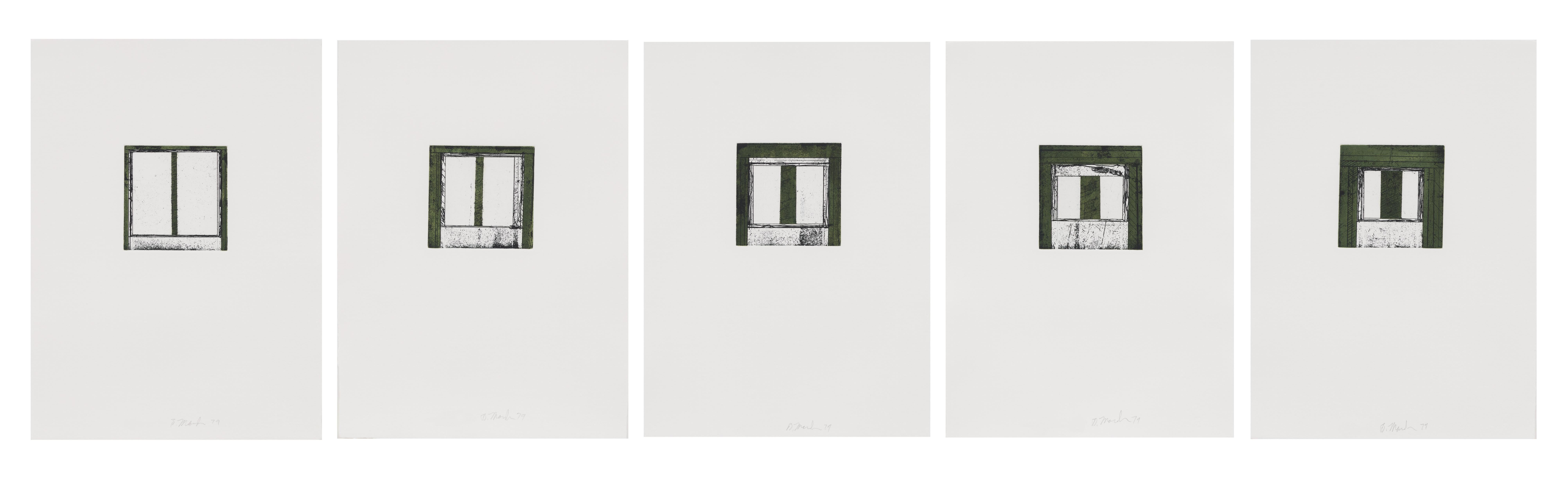 Brice Marden Abstract Print - Focus I-V