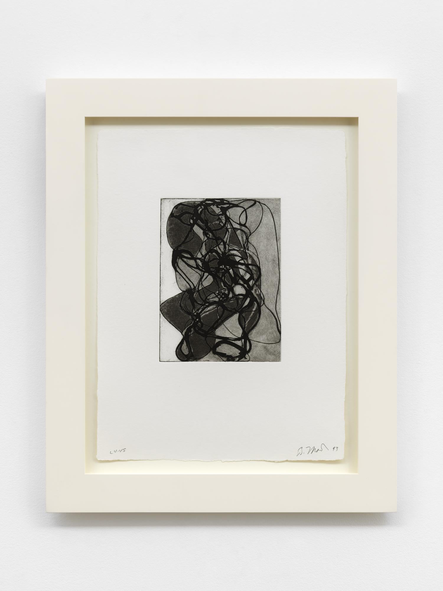 Han Shan Exit 1-6 - Beige Abstract Print by Brice Marden