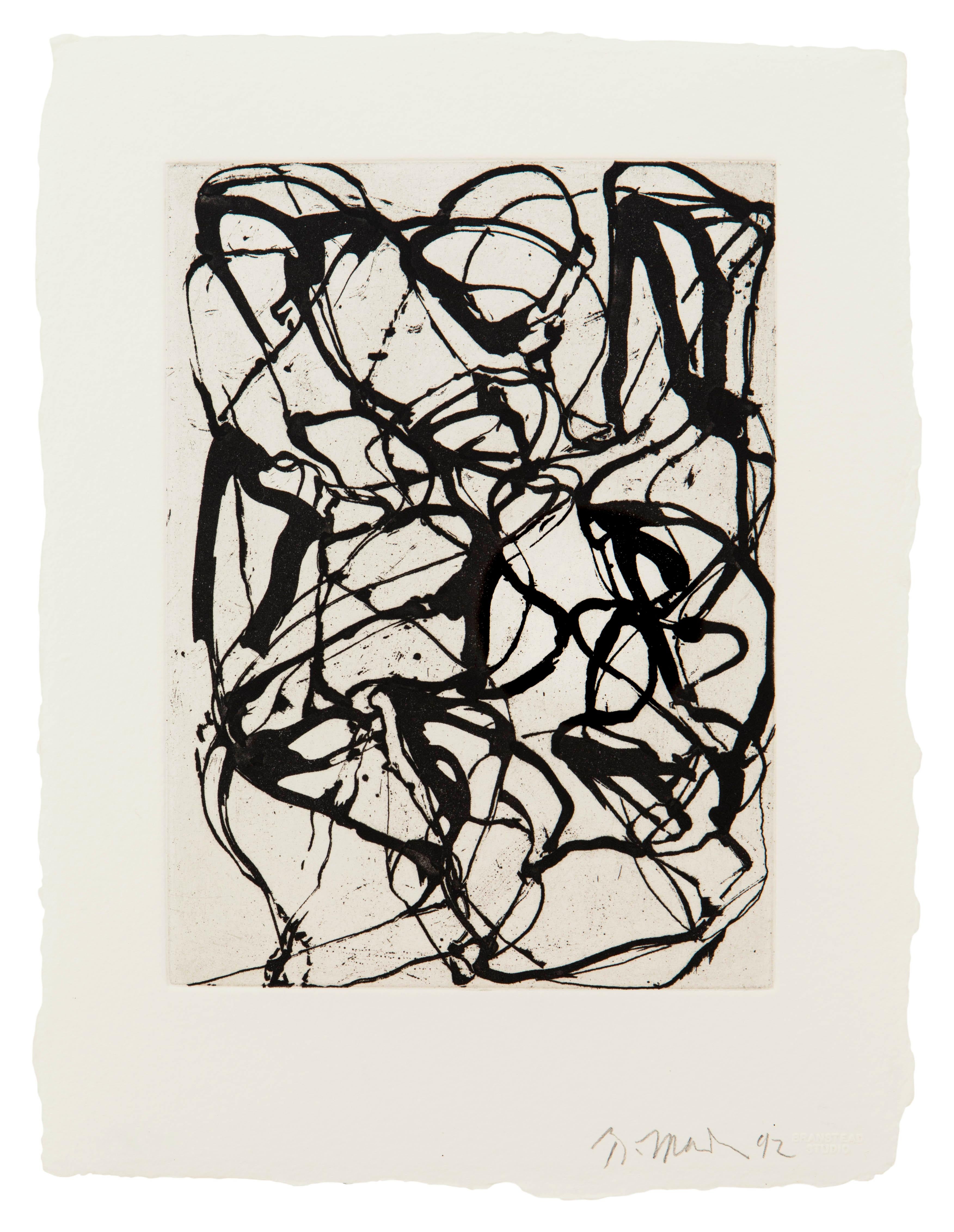 Brice Marden Abstract Print - Han Shan Exit