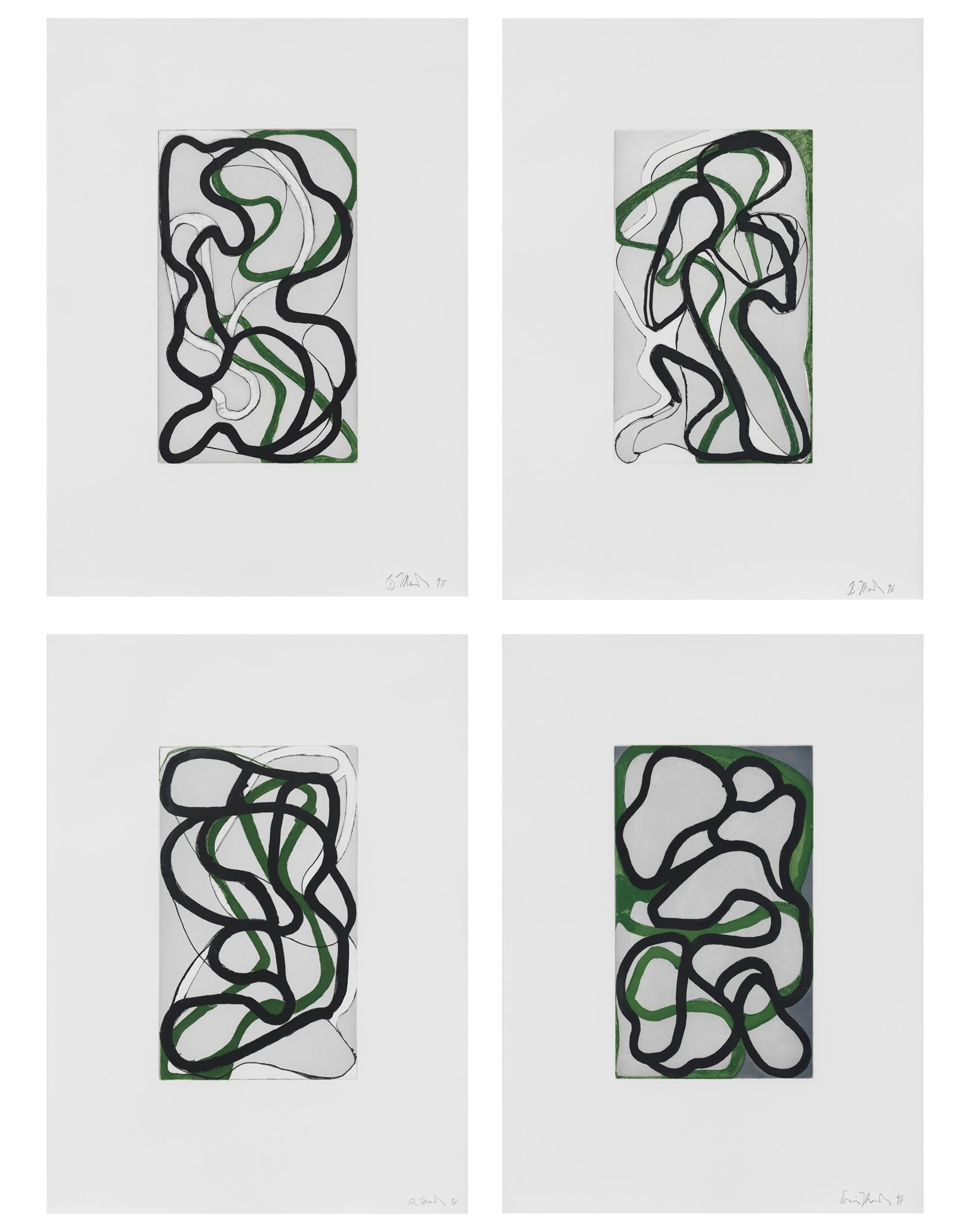 Brice Marden Abstract Print - Suzhou I-IV