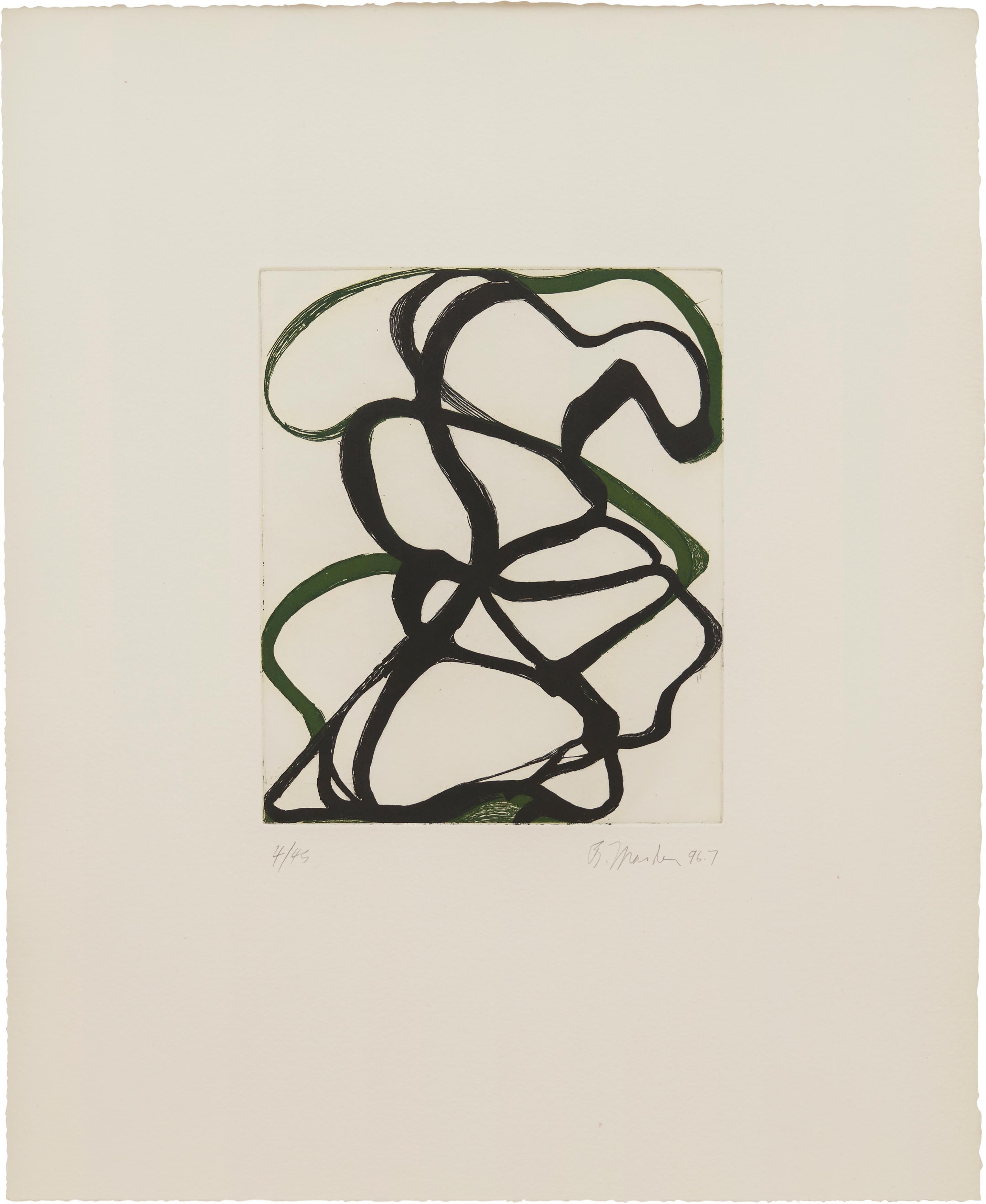Brice Marden Abstract Print - The Fungoid Rock