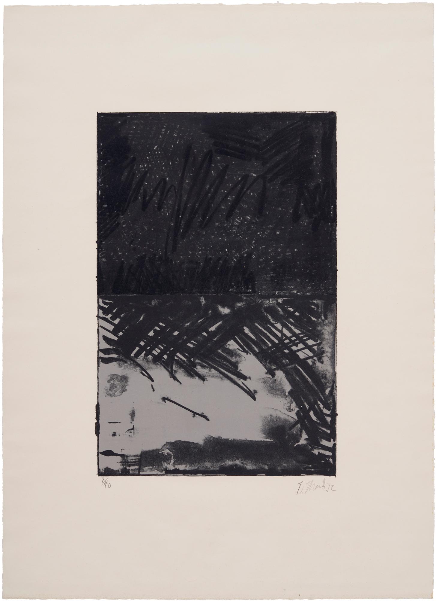 Brice Marden Abstract Print – Press Series #3 ohne Titel