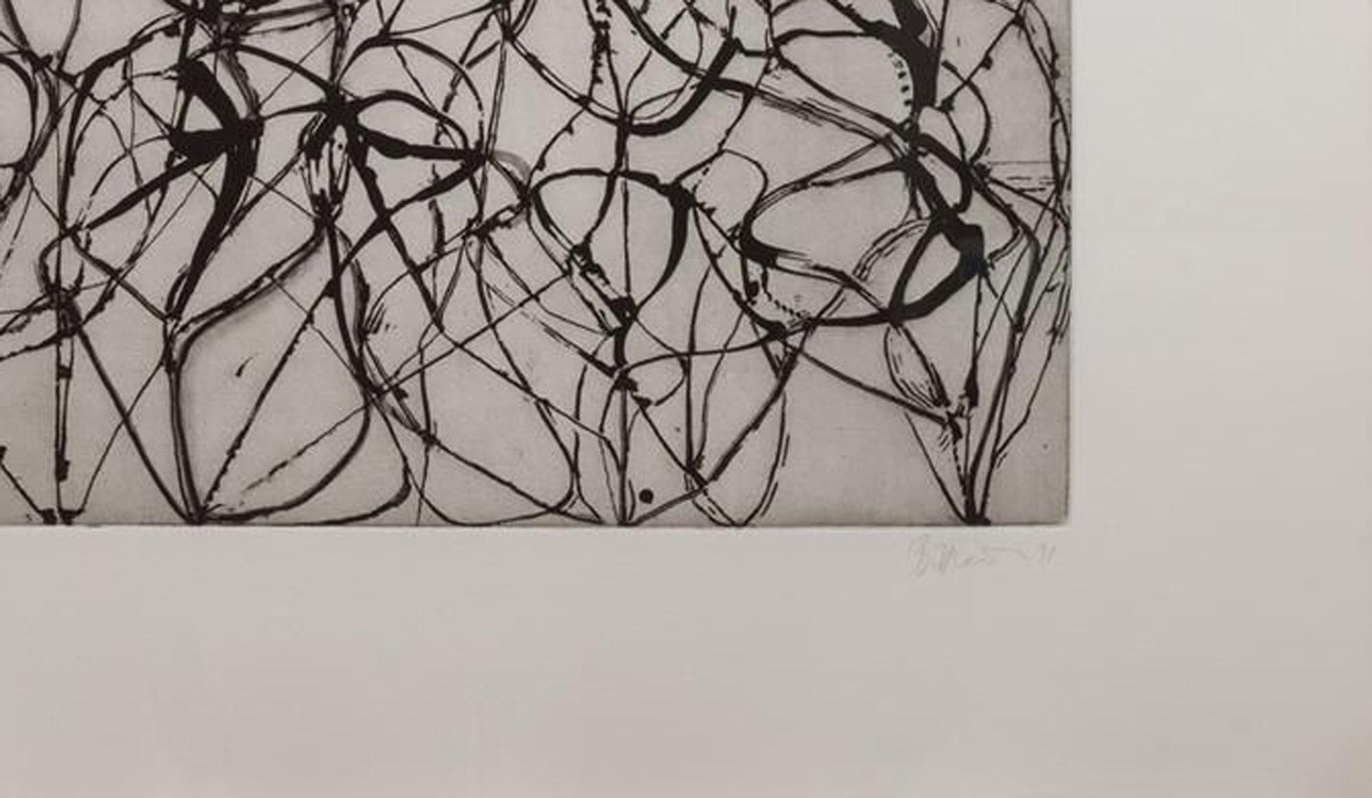Zen Studies 1-6: Plate 3 - Gray Abstract Print by Brice Marden