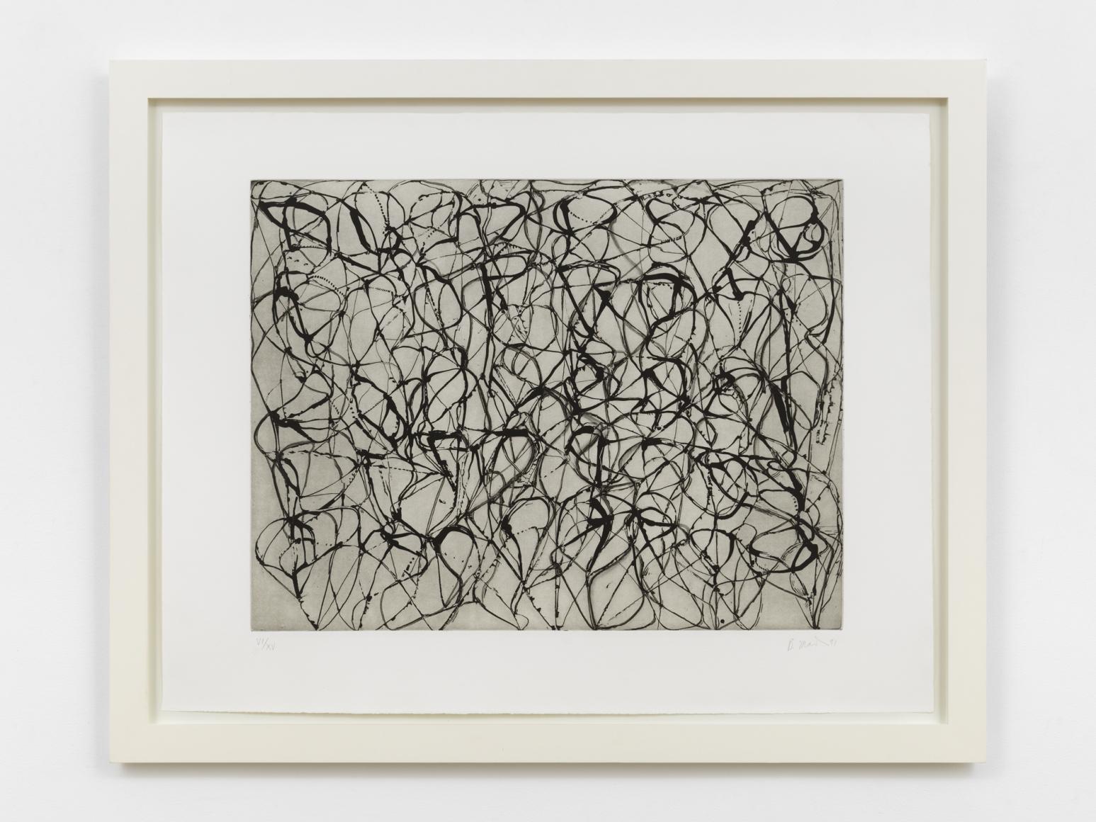 Brice Marden Abstract Print - Zen Studies 1-6: Plate 3