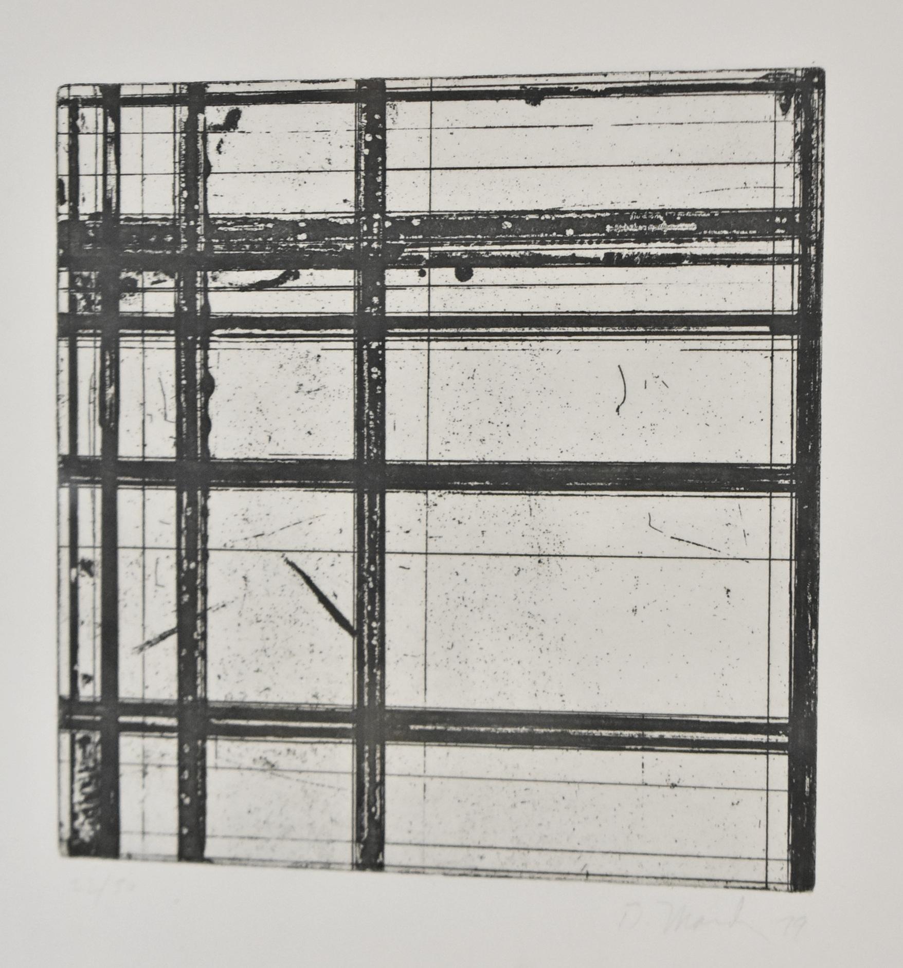 Etched Brice Marden Set of 4 Etching Tiles, 1979 For Sale