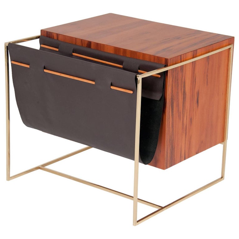 Brick Brazilian Contemporary Wood Side Table And Magazine Holder By Stunning Contemporary Magazine Holder Brick Brazilian Contemporary Wood Side Table And Magazine Holder By Stunning Contemporary Magazine Holder