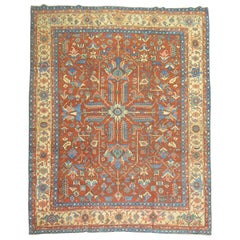 Brick Field Early 20th Century Oriental Persian Heriz Rug