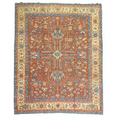 Brick Field Early 20th Century Oriental Persian Heriz Rug