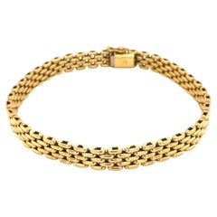 Brick Link Italian Vintage Gold Bracelet Estate Fine Jewelry